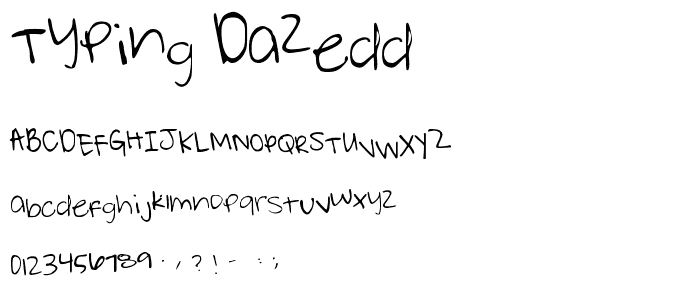 Typing Dazedd font